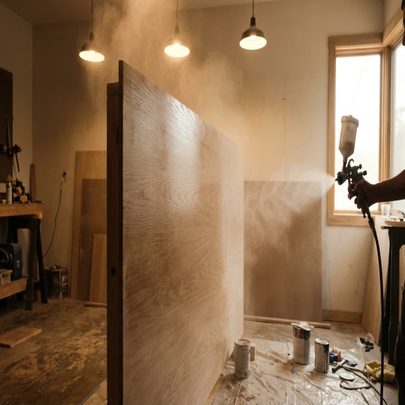 Verniciatura legno con spruzzo HVLP
